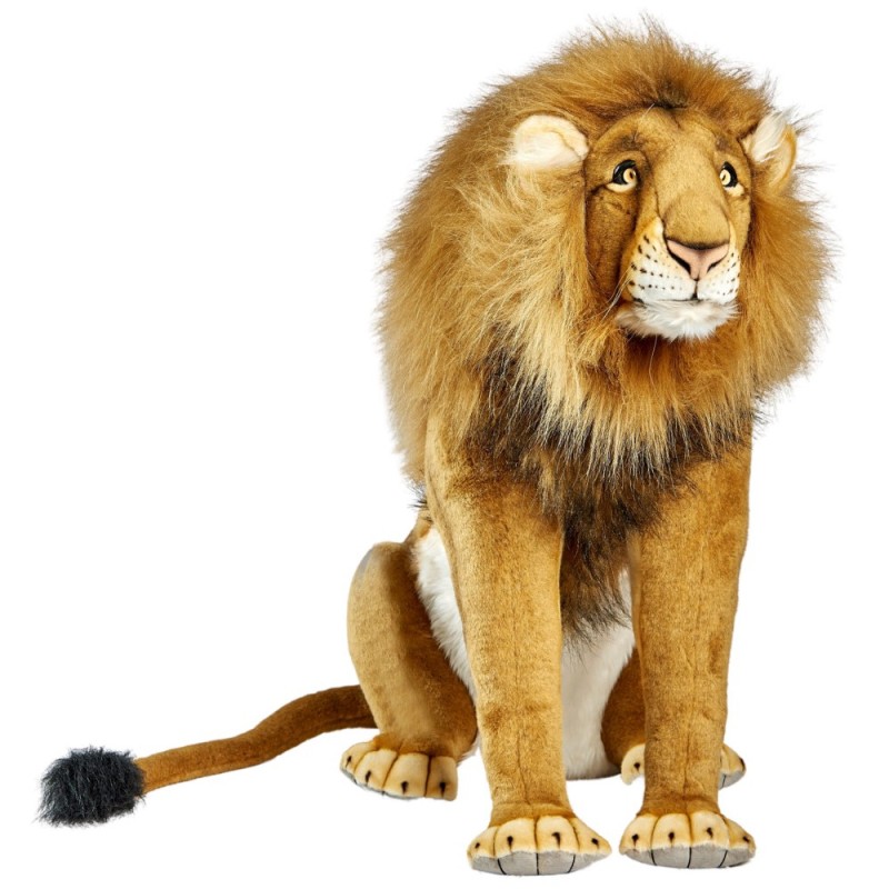 lion assis grand modele peluche play by play 38cm
